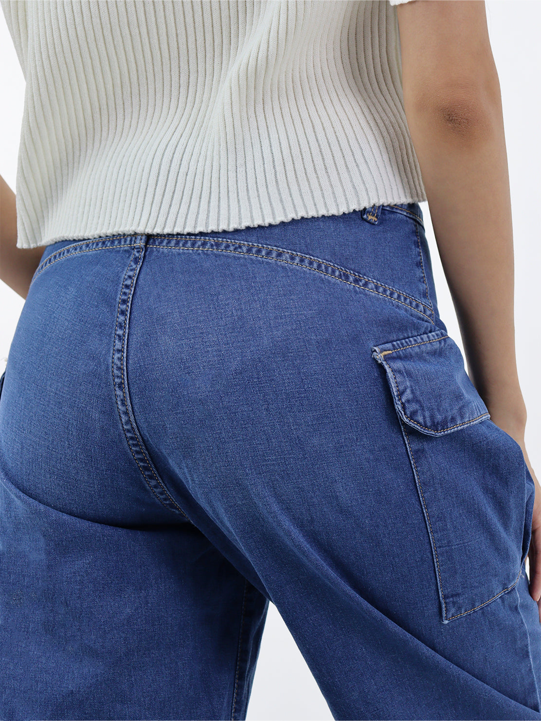 Jeans Baggy-Tiro Alto