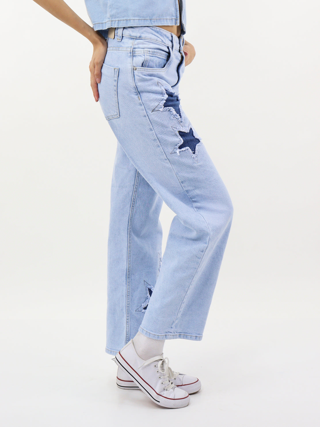 Jeans Baggy-Tiro Alto