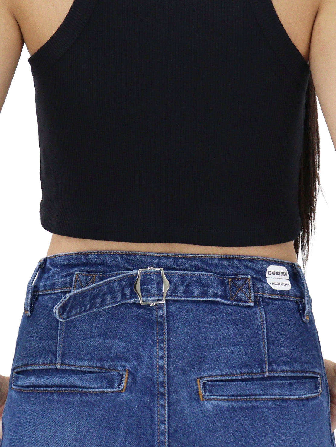 Jeans Wide-Tiro Alto