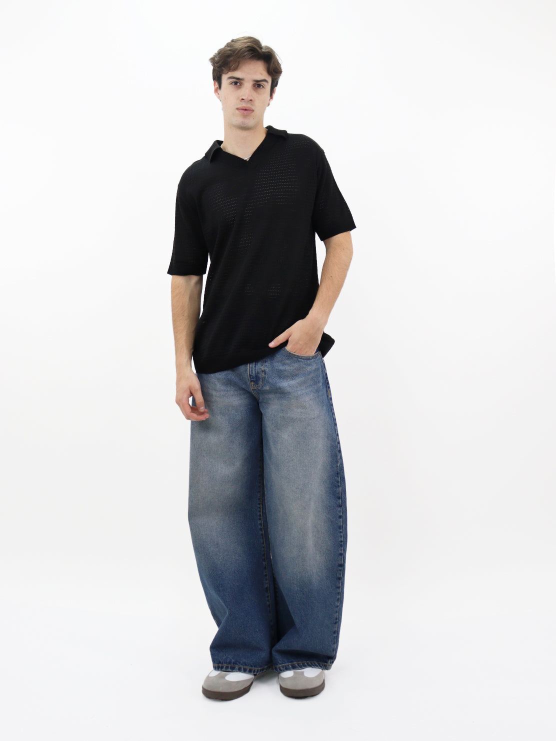 Polo Fit Relaxed Negro