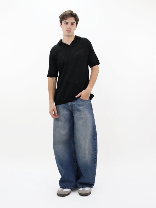 Polo Fit Relaxed Negro