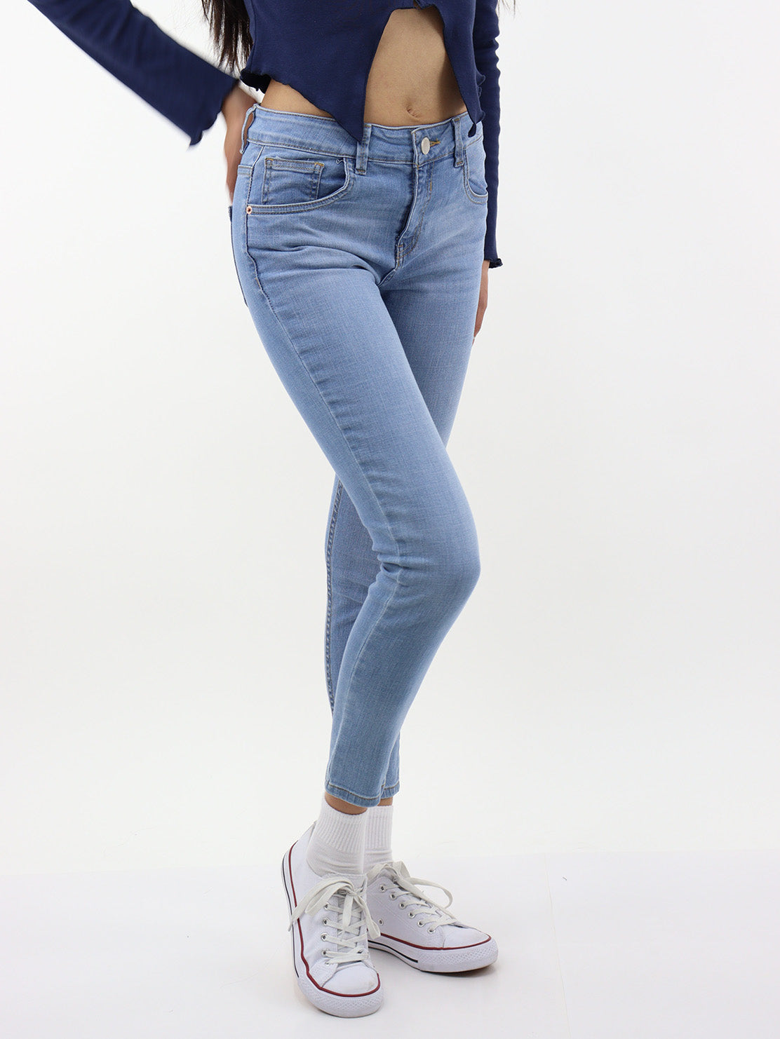 Jeans skinny azul claro