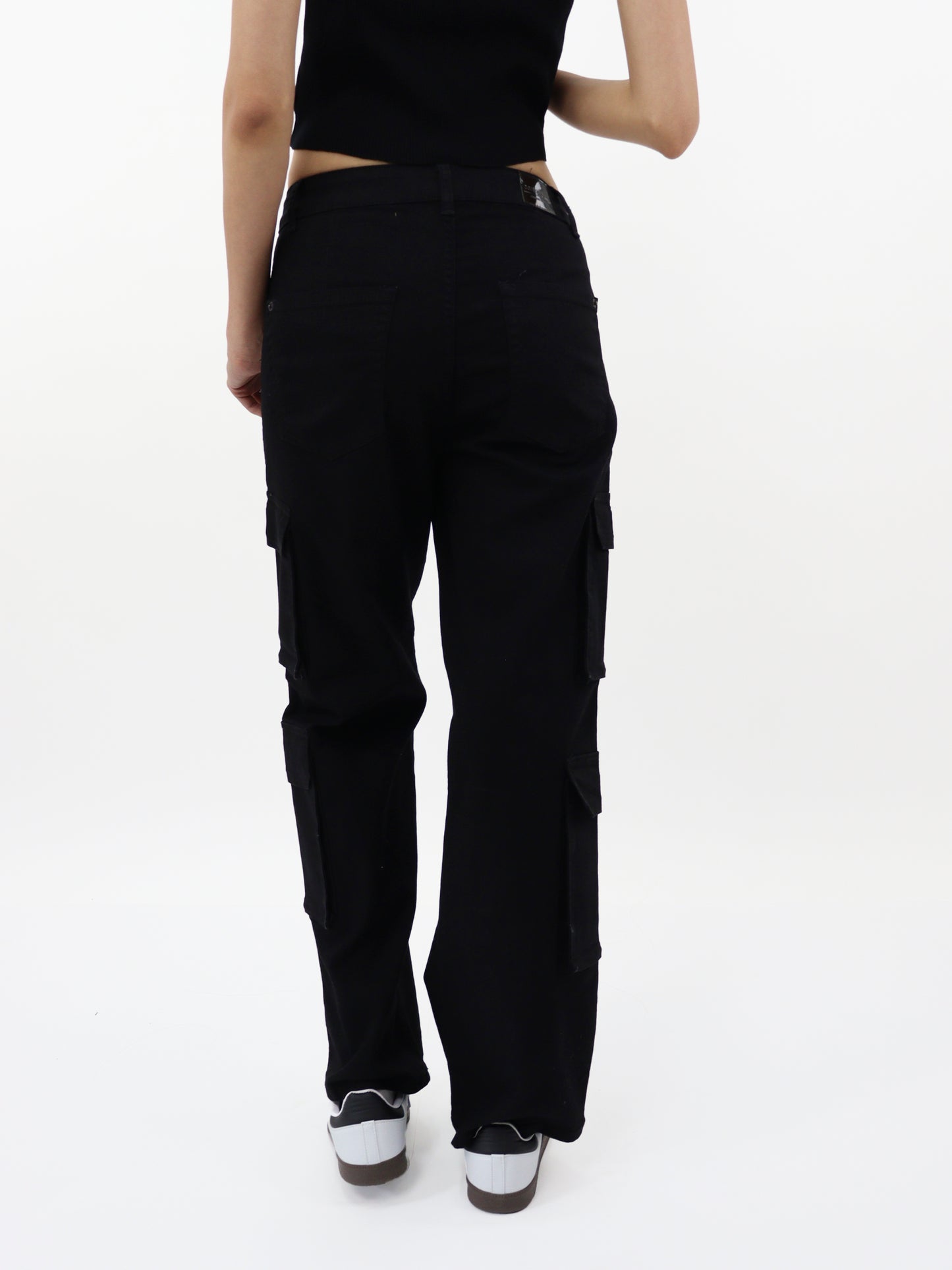 Jeans Cargo-Tiro Alto