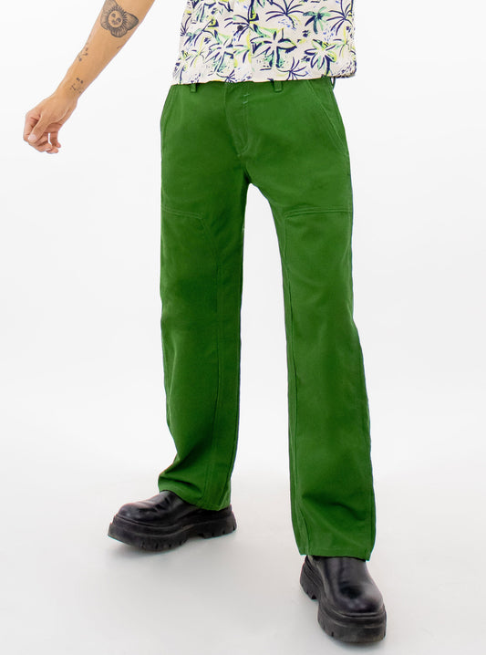 Pantalón wide leg de color verde