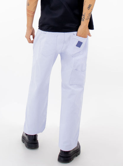 Pantalón wide-leg de color azul