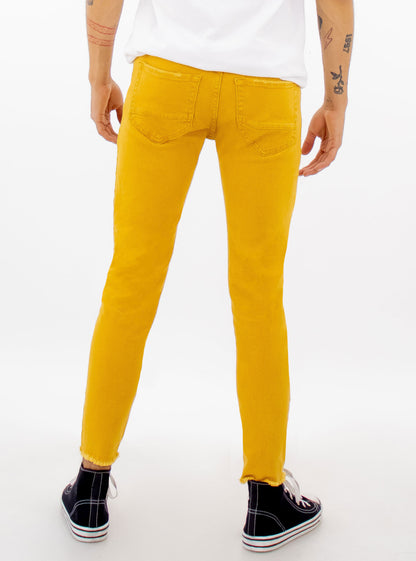 Jeans skinny de color amarillo mostaza