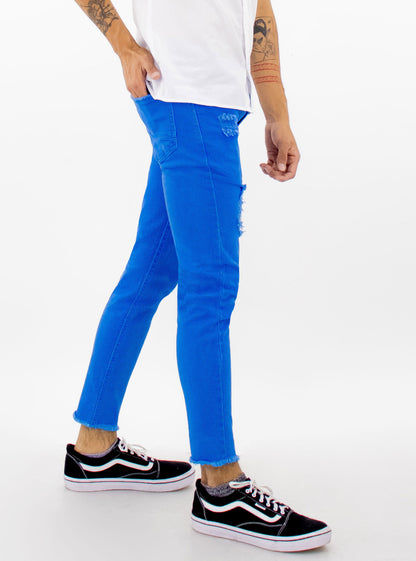 Jeans skinny de color azul