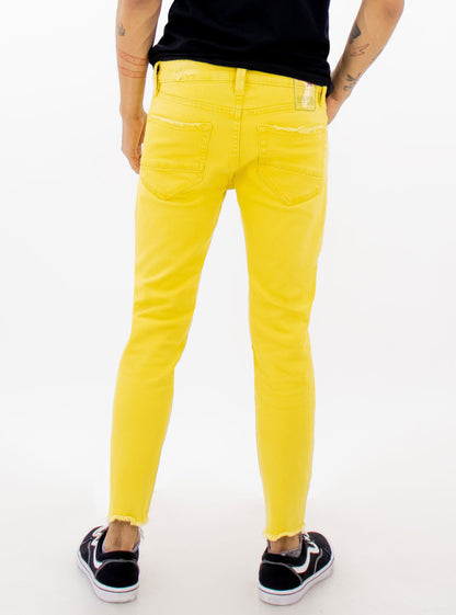 Jeans skinny de color amarillo