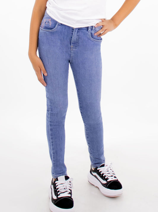 Jeans skinny con bordado EDICIÓN ESPECIAL)