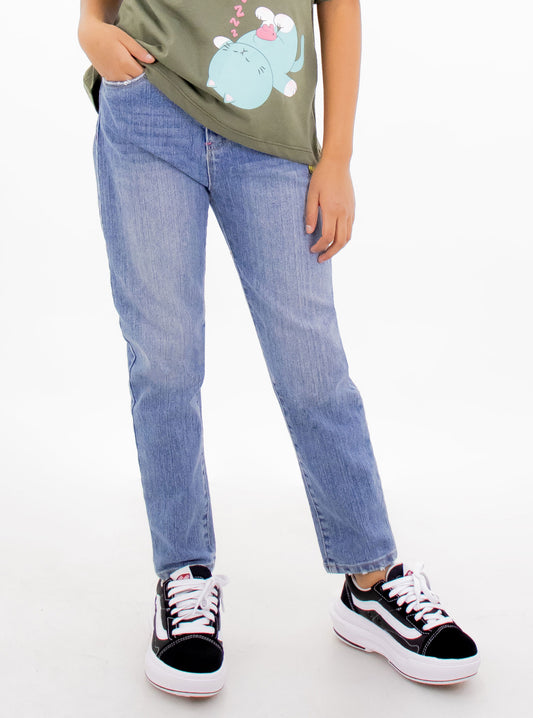 Jeans smiley skinny con bordado (EDICIÓN ESPECIAL)