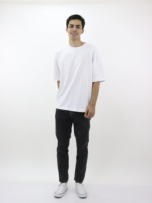 Jeans skinny fit negro deslavado