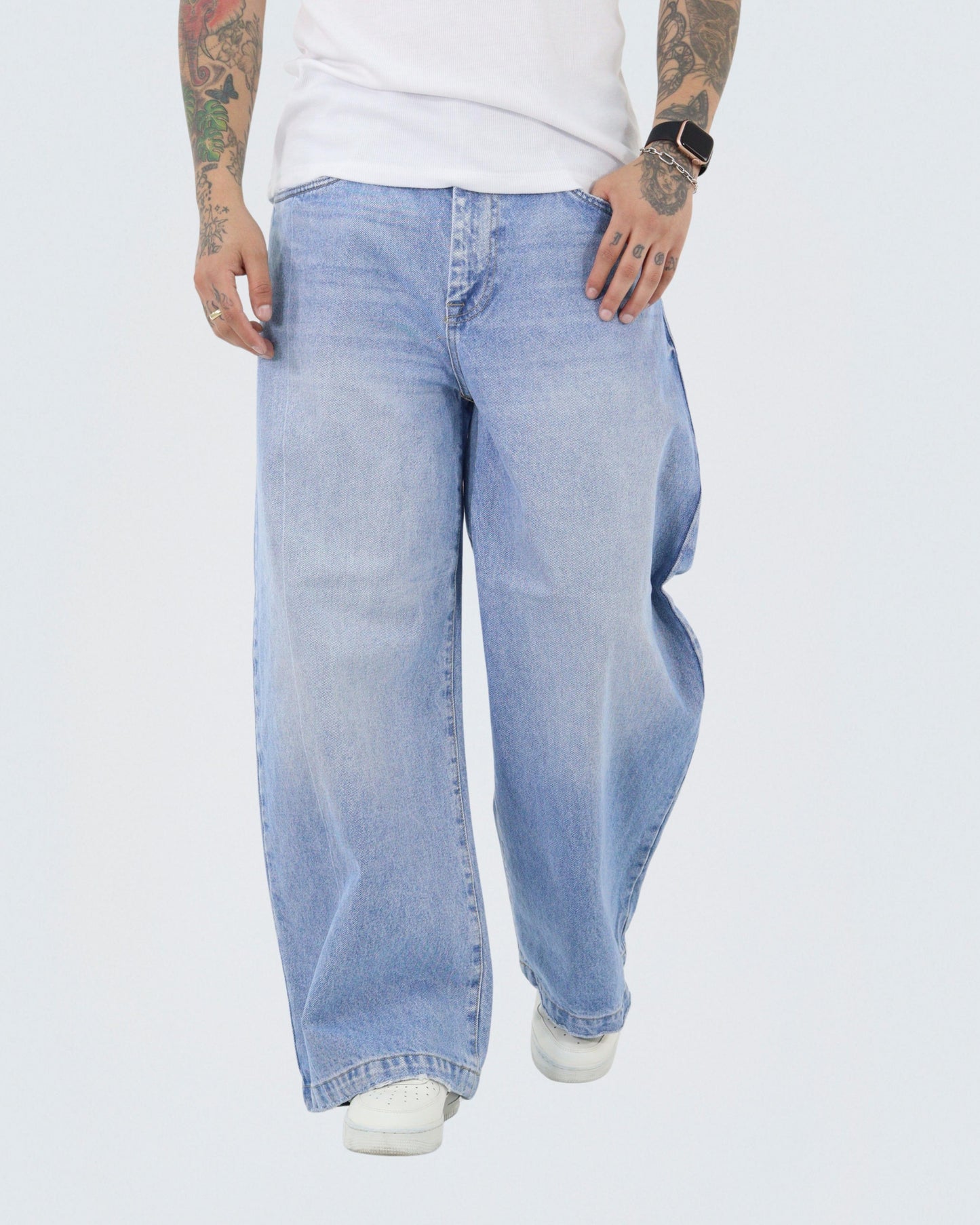 Jeans Barrel Azul Claro