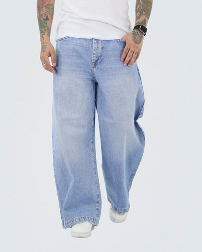 Jeans Barrel Azul Claro