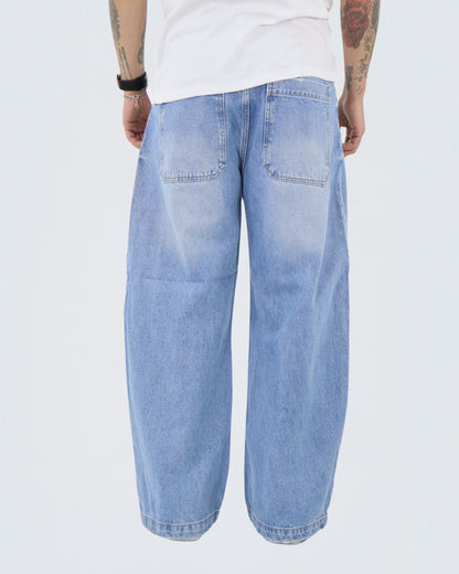 Jeans Barrel Azul Claro