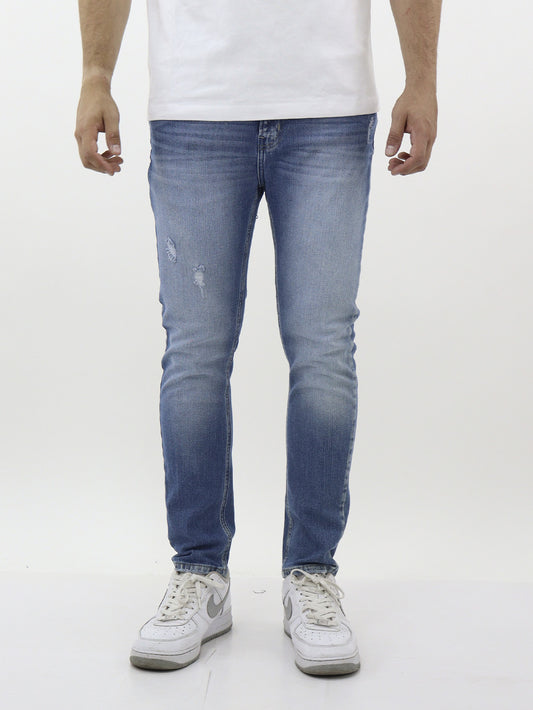 Jeans skinny fit azul medio
