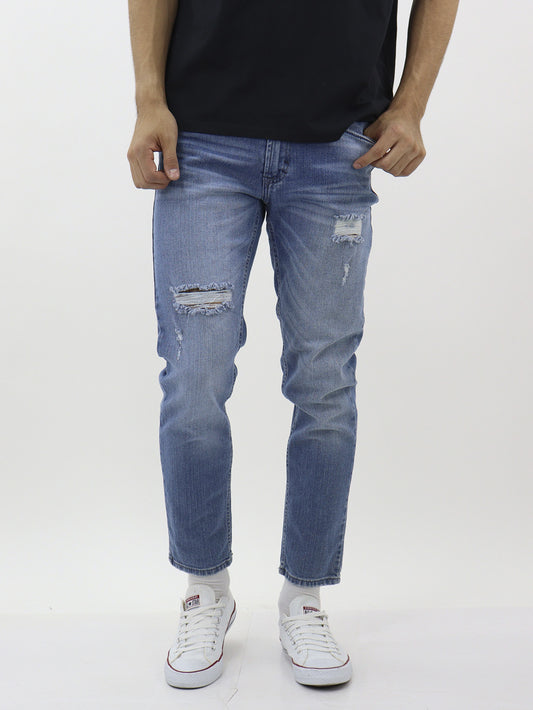 Jeans skinny azul medio
