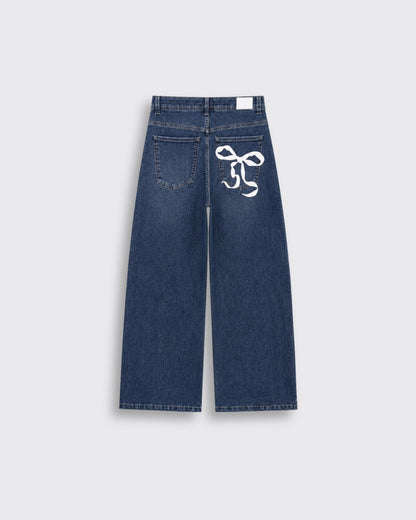 Jeans Wide-Tiro Medio