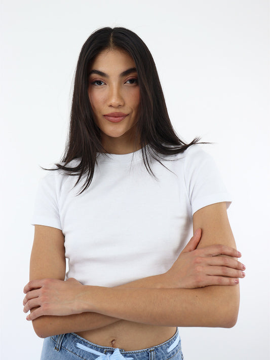 Playera básica de color blanco