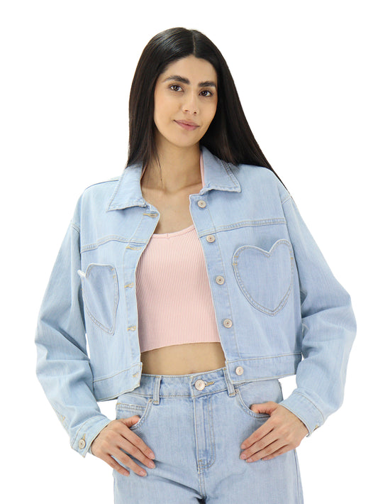Chamarra Denim Corta