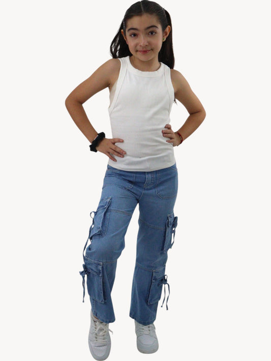 Jeans cargo multipocket