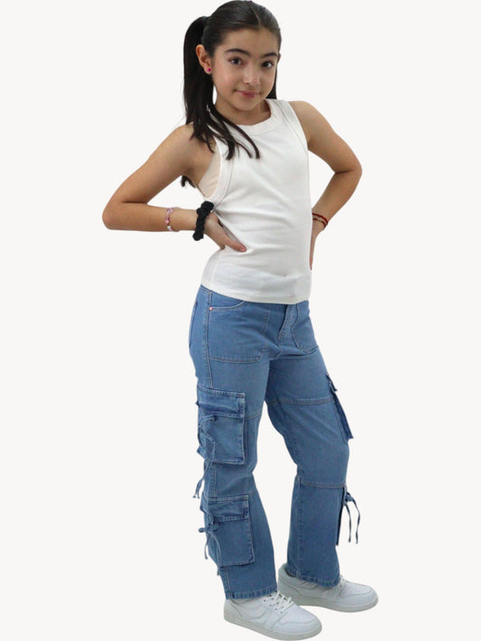 Jeans cargo multipocket