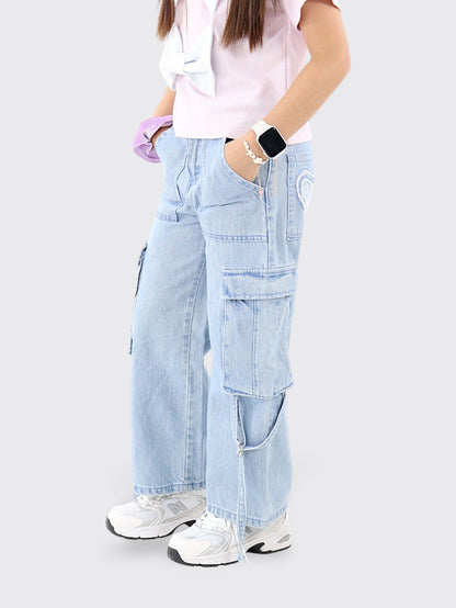 Jeans Wide Leg Cargo