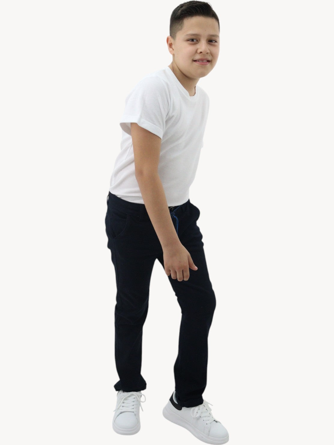 Pantalón slim fit azul marino
