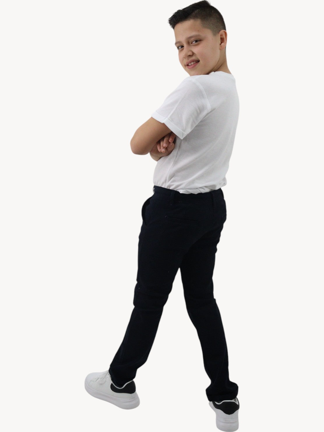 Pantalón slim fit azul marino