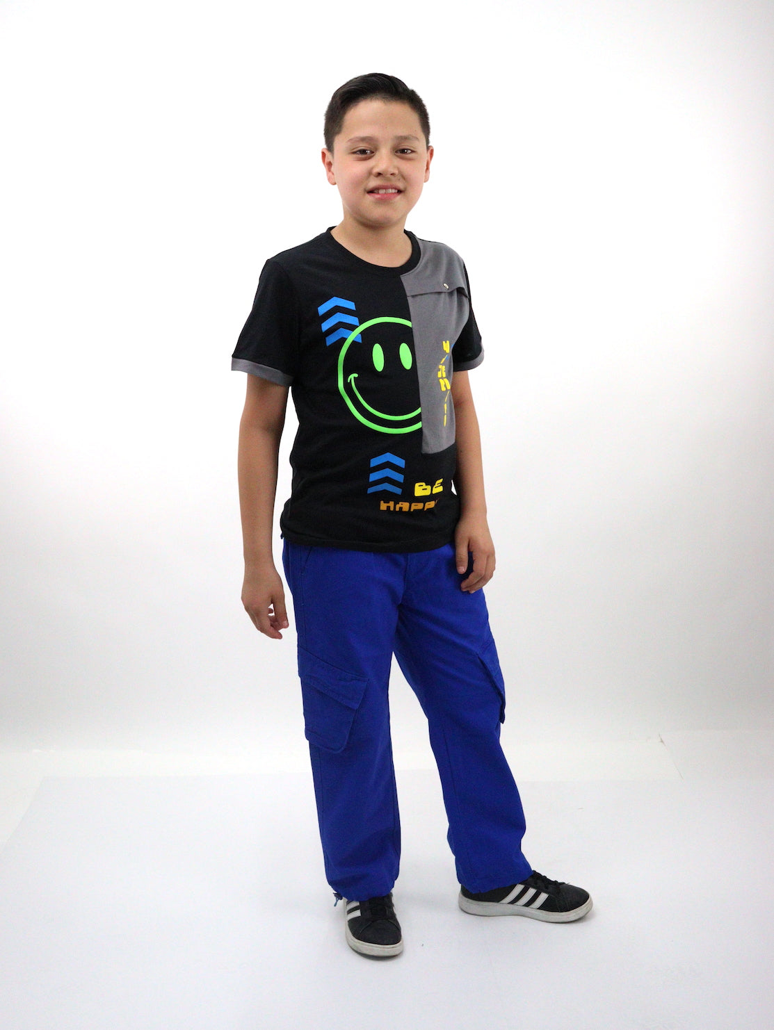 Pantalón parachute de color azul