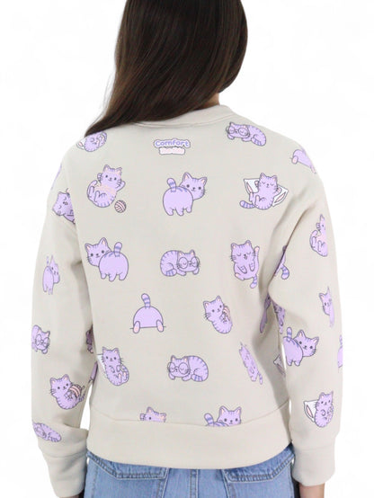 Sudadera con estampado de gatos
