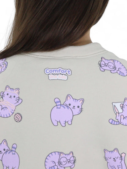 Sudadera con estampado de gatos