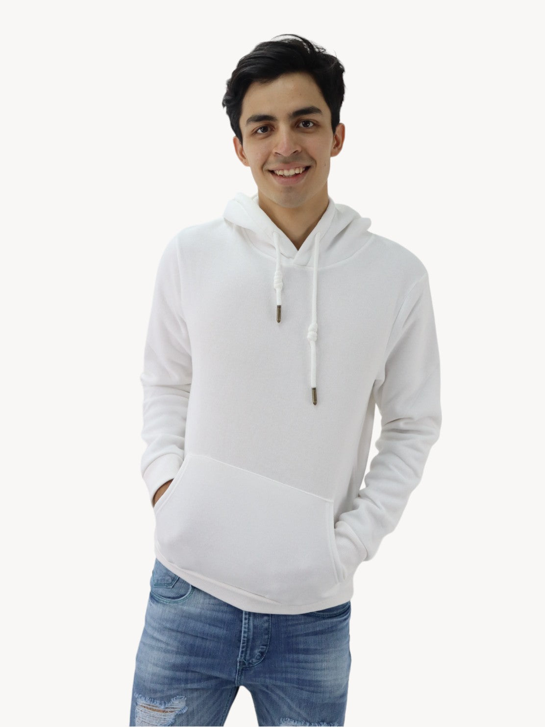 Hoodie unisex blanco