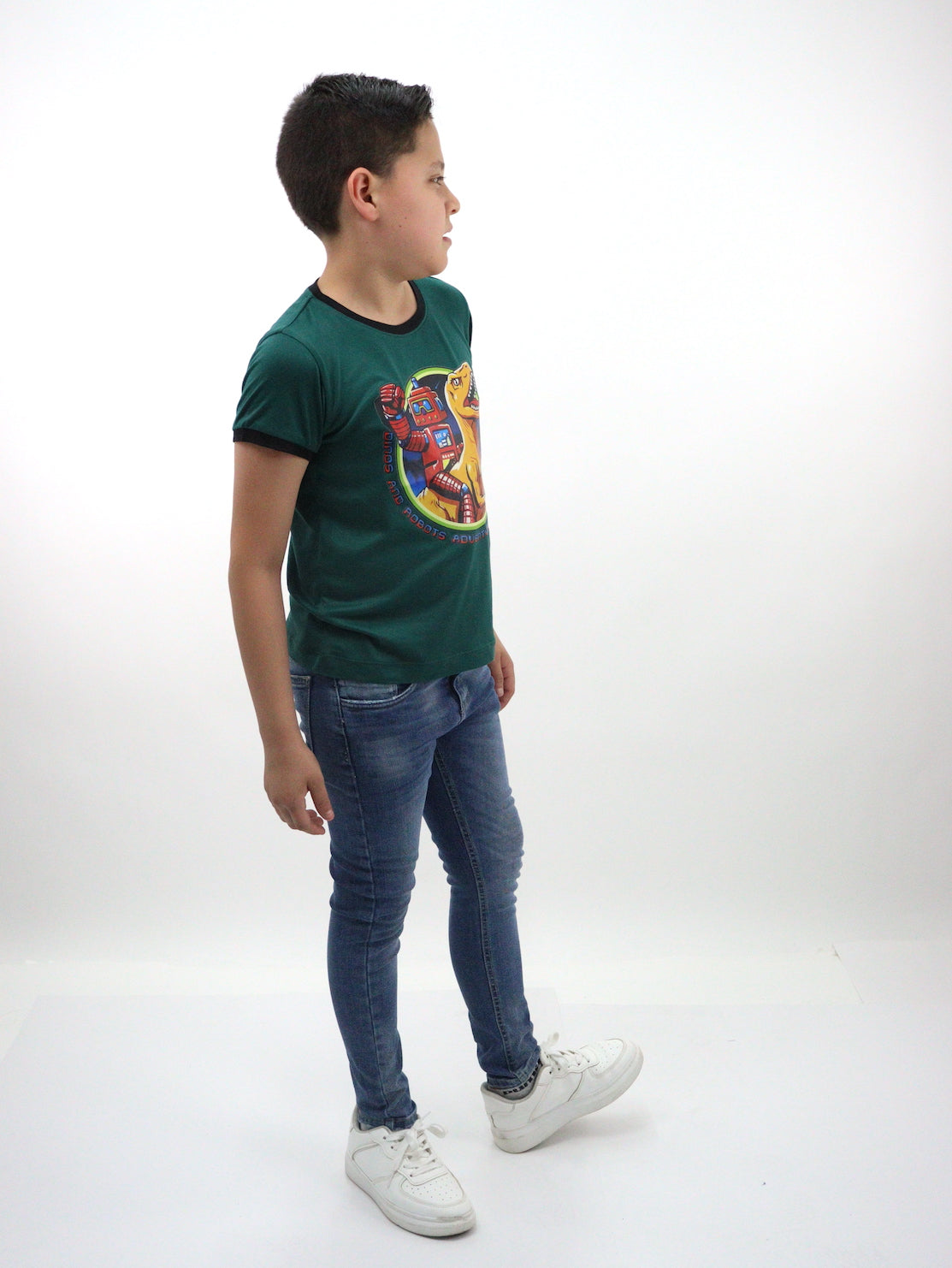 Jeans skinny de color azul deslavado
