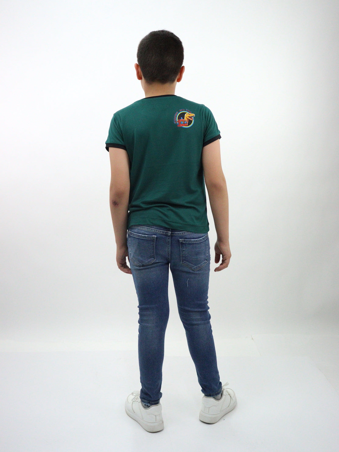 Jeans skinny de color azul deslavado