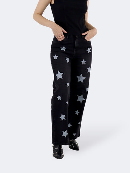 Jeans Wide Leg-Tiro Alto