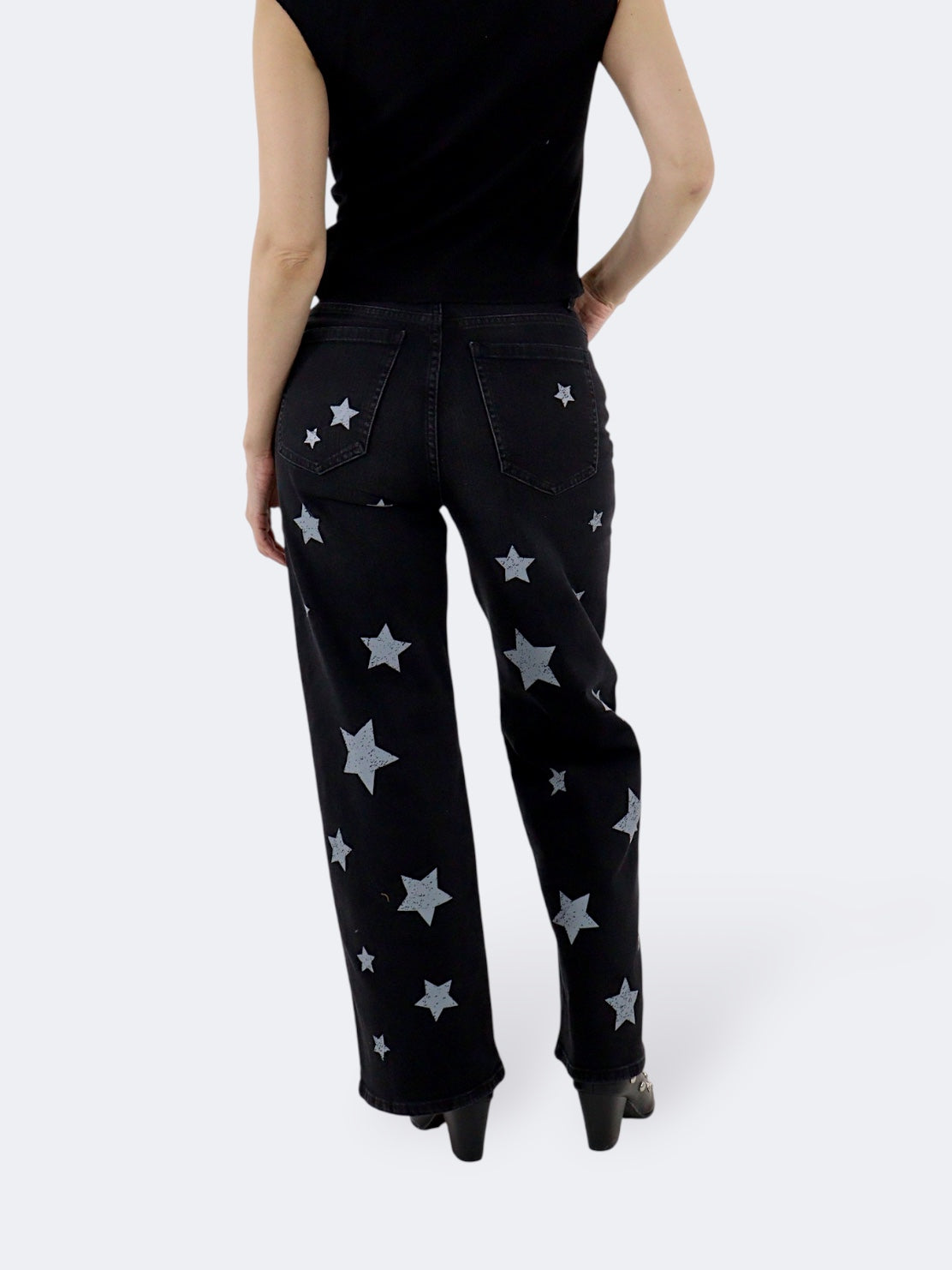 Jeans Wide Leg-Tiro Alto
