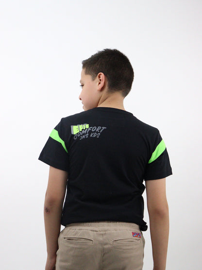 Playera manga corta con estampado de dinosaurio