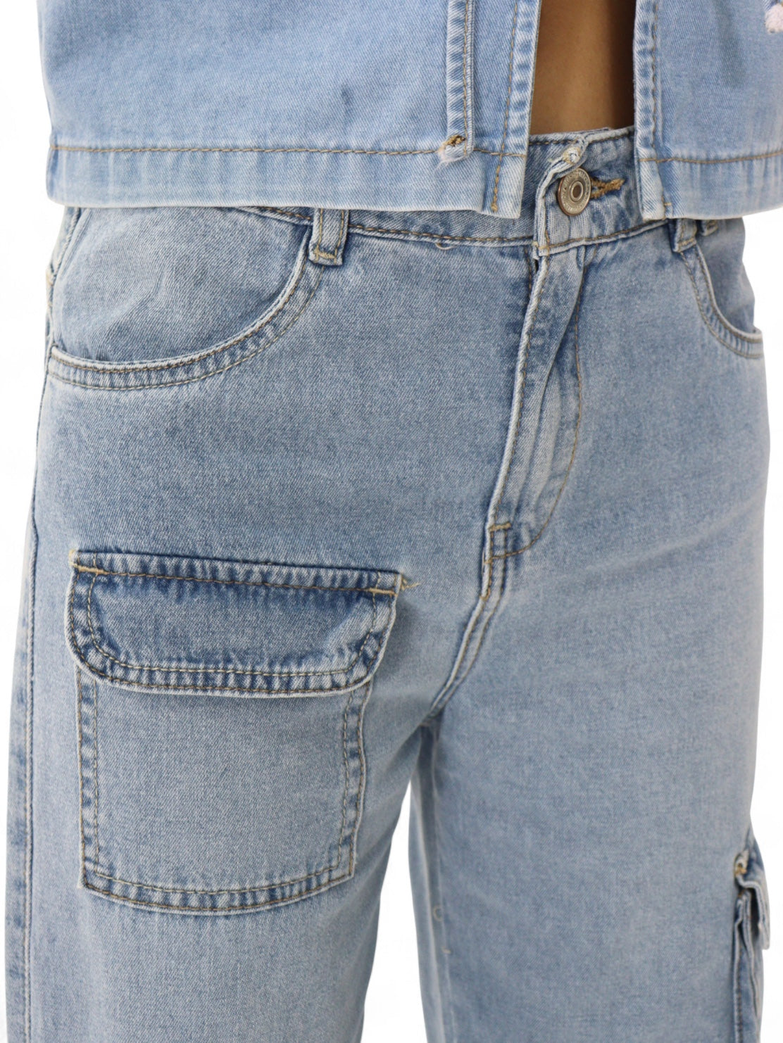 Jeans Cargo Wide Leg