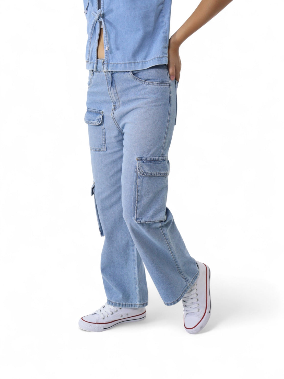 Jeans Cargo Wide Leg