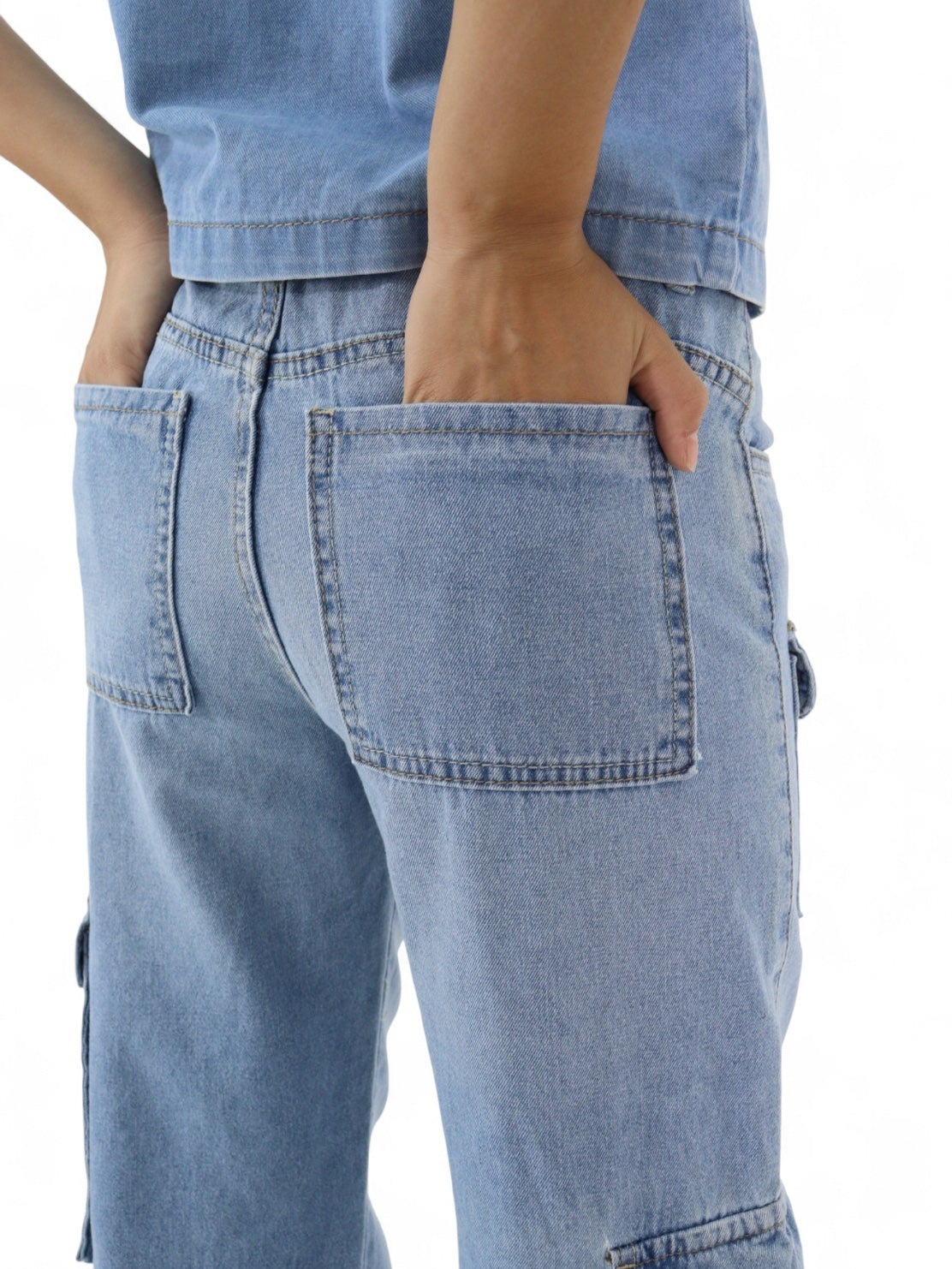 Jeans Cargo Wide Leg