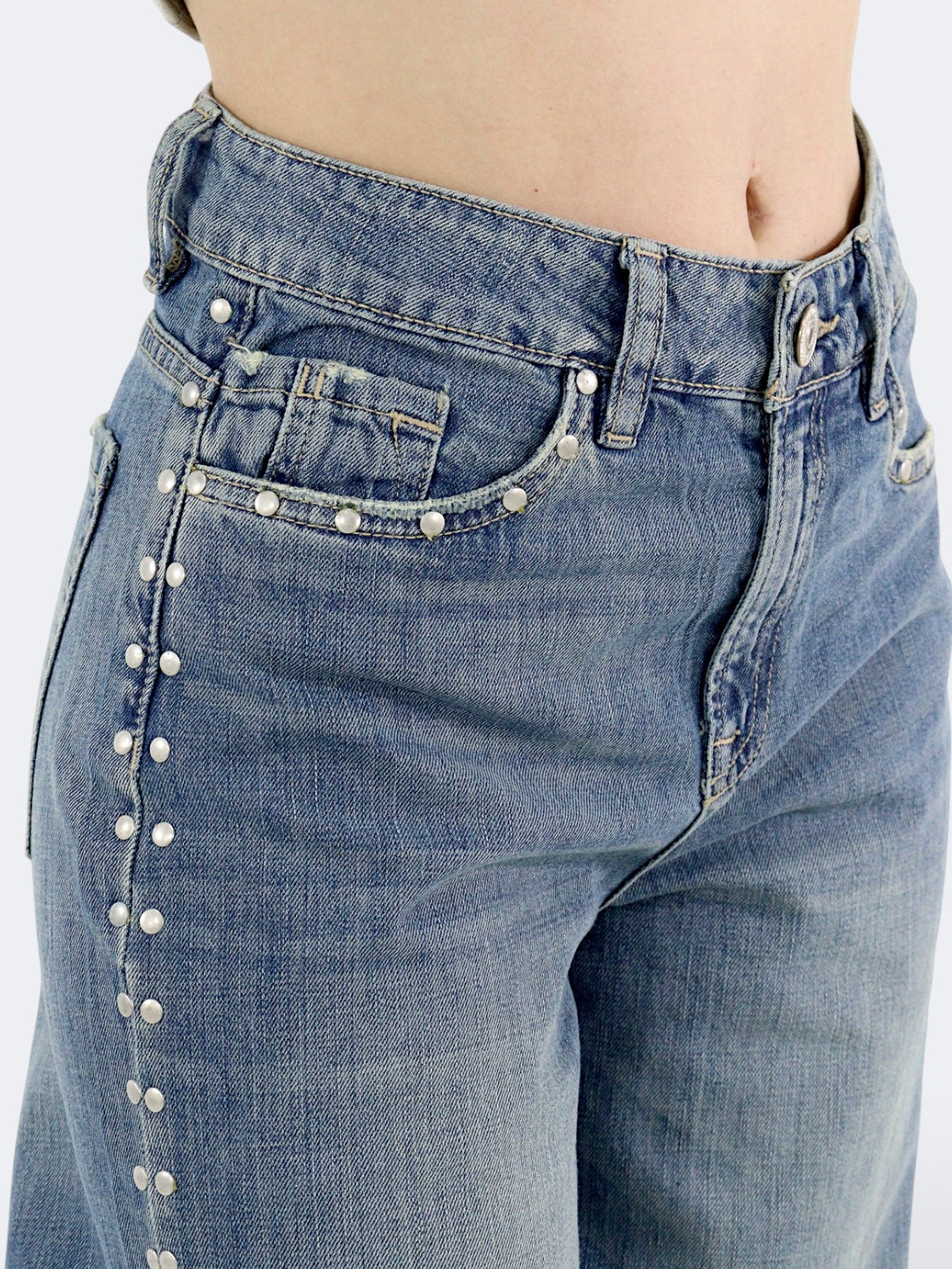 Jeans Wide Leg-Tiro Alto