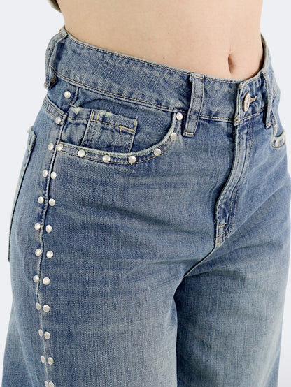 Jeans Wide Leg-Tiro Alto
