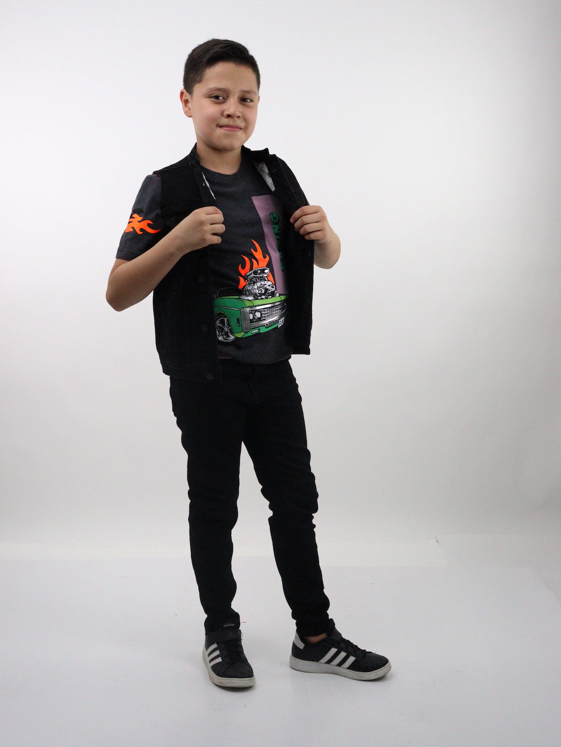 Chaleco denim de color negro