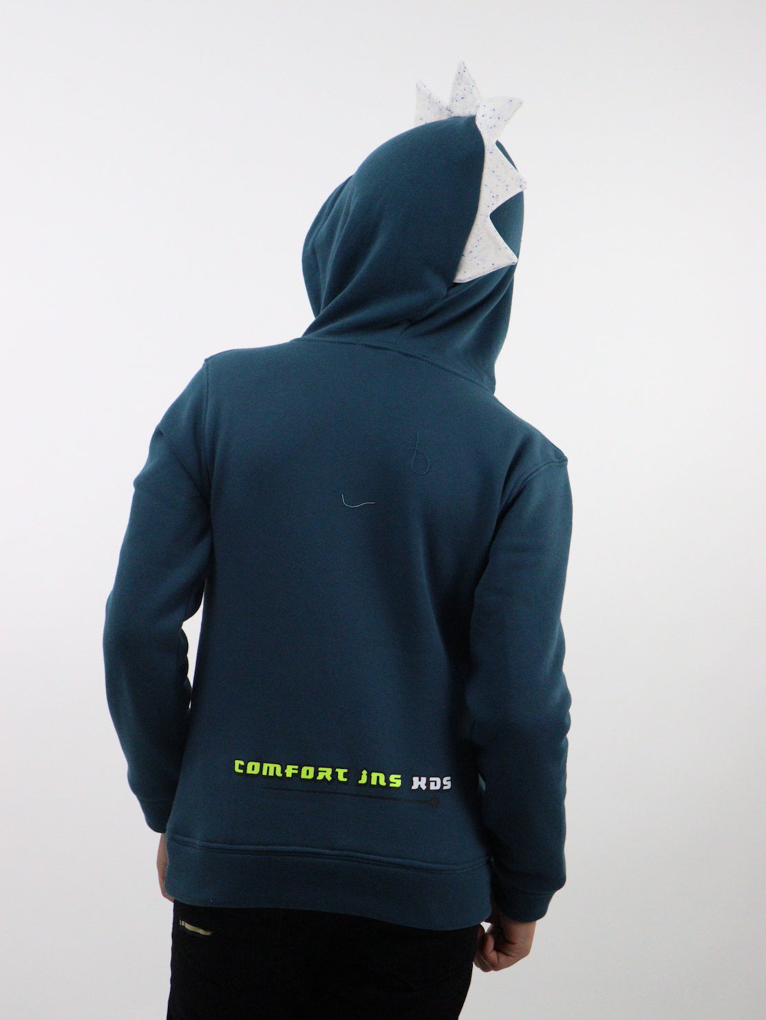 Sudadera de color verde con capucha y estampado