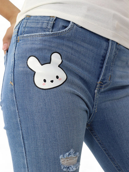 Jeans skinny con estampado