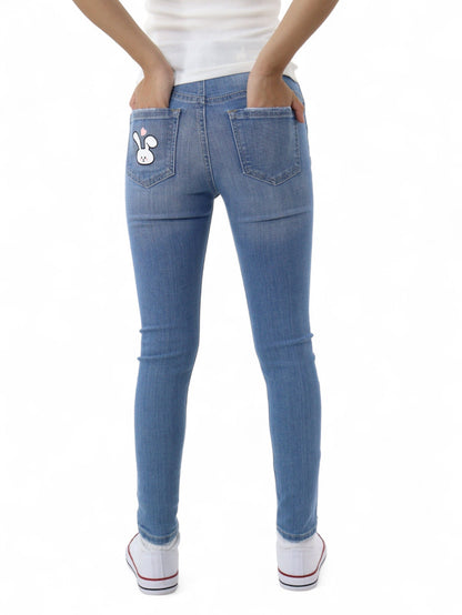 Jeans skinny con estampado