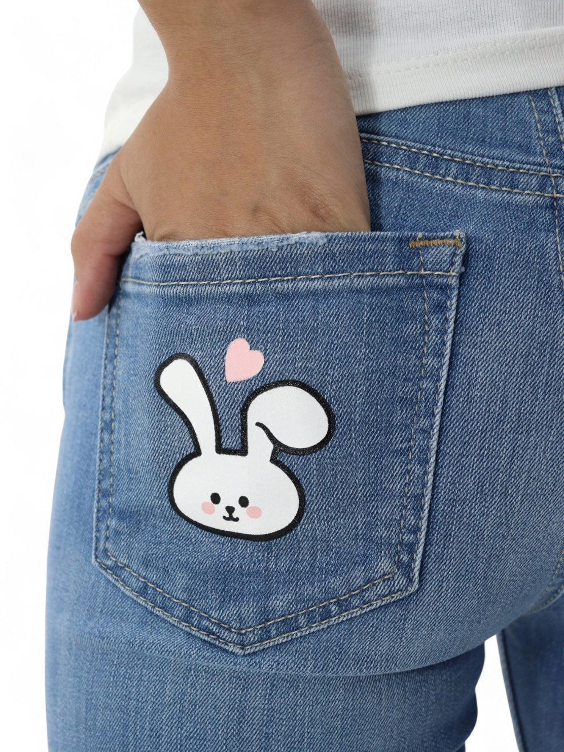 Jeans skinny con estampado