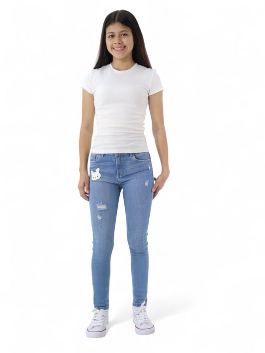 Jeans skinny con estampado
