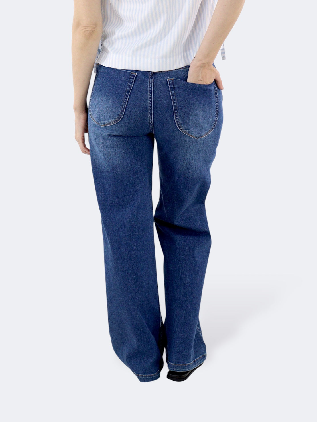 Jeans Wide-Tiro Alto
