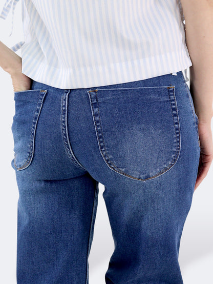 Jeans Wide-Tiro Alto